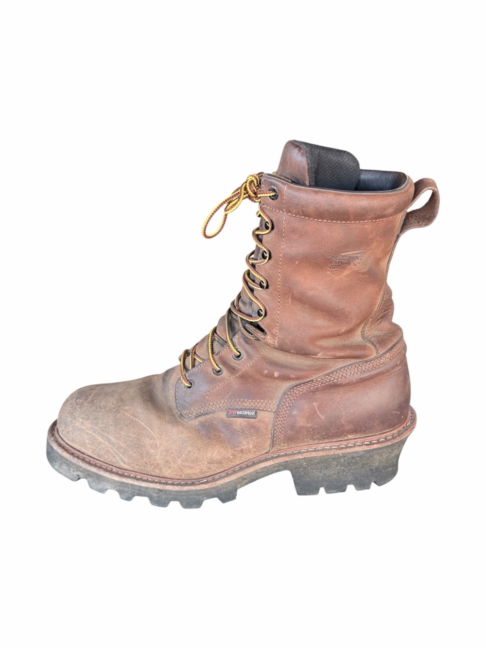 Red Wing Loggermax Work Boots 4420 Mens Size 12D Brown Leather Steel Toe